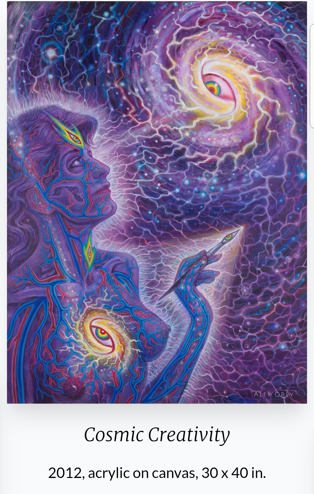 Alex Grey(1953~ ) 작품
'Cosmic Creativity'