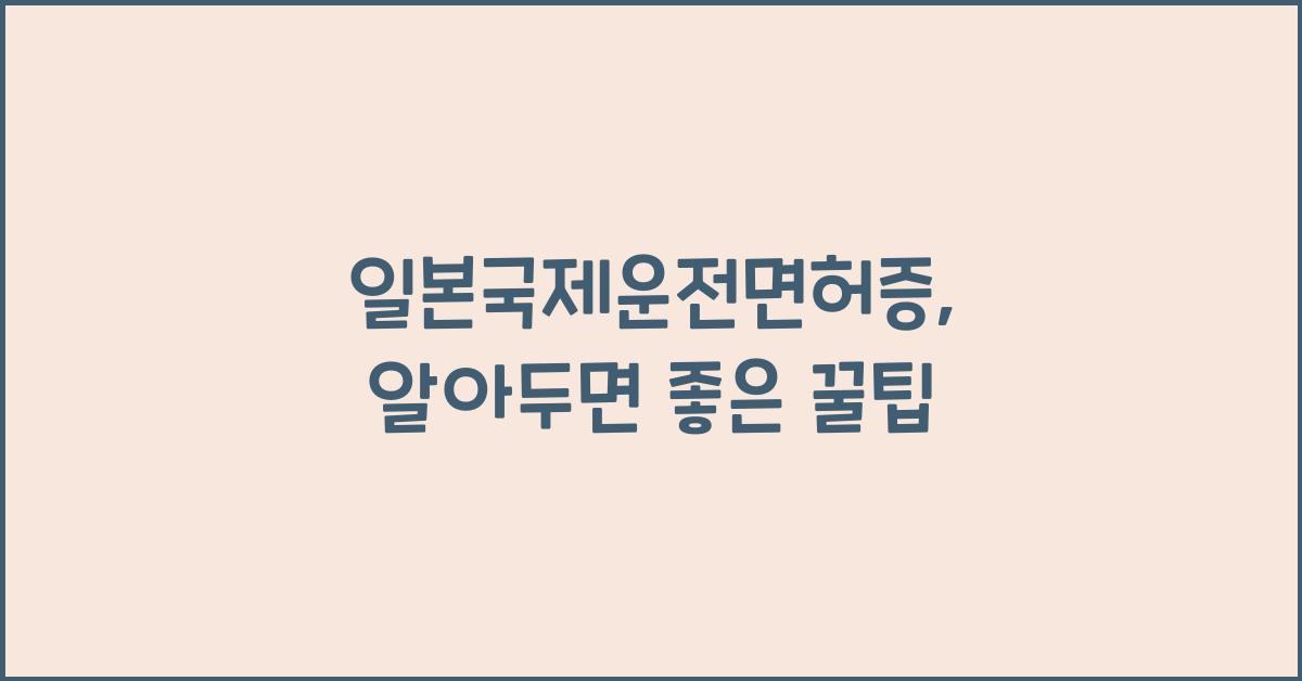 일본국제운전면허증