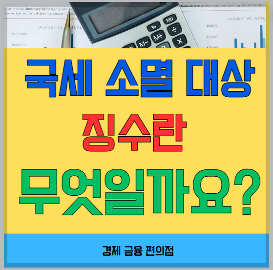 국세 소멸 대상 징수란 무엇일까요?