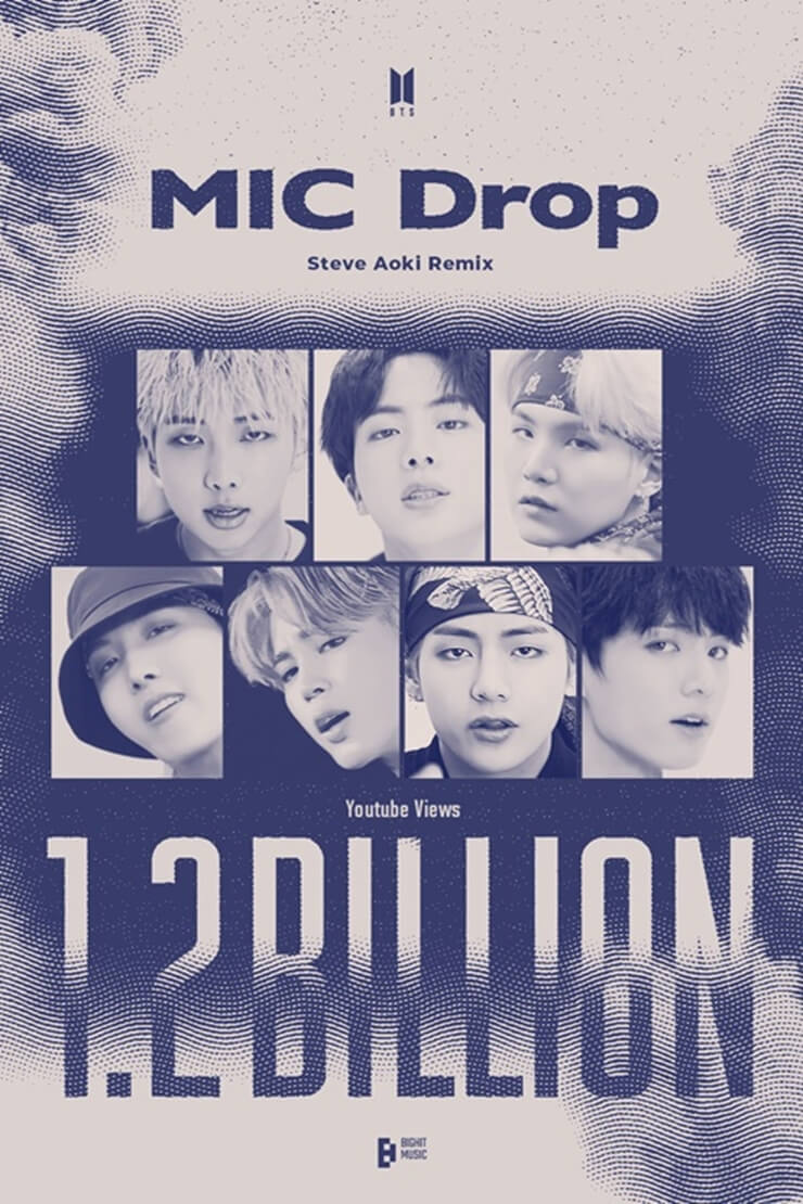 방탄 12억뷰 돌파&#44; &#39;MIC Drop(Steve Aoki Remix)&#39; 뮤직비디오