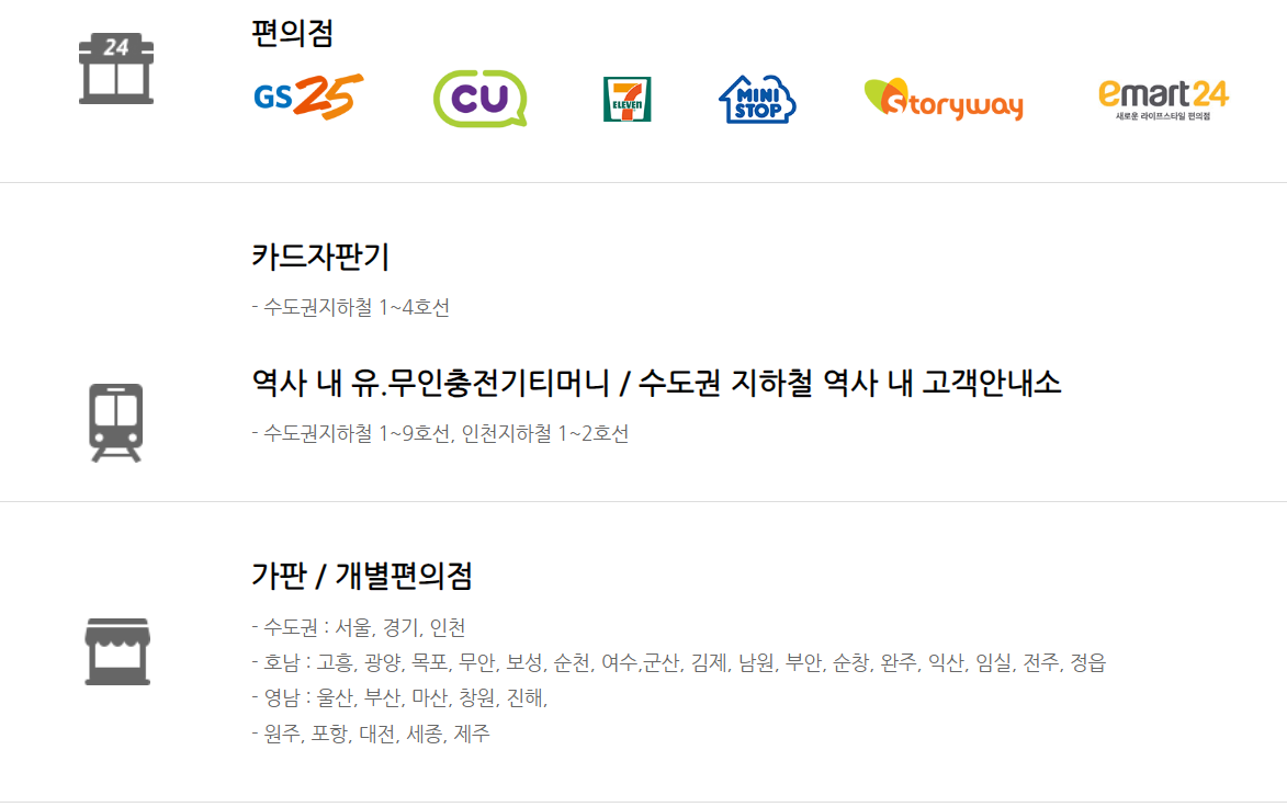 티머니 충전방법