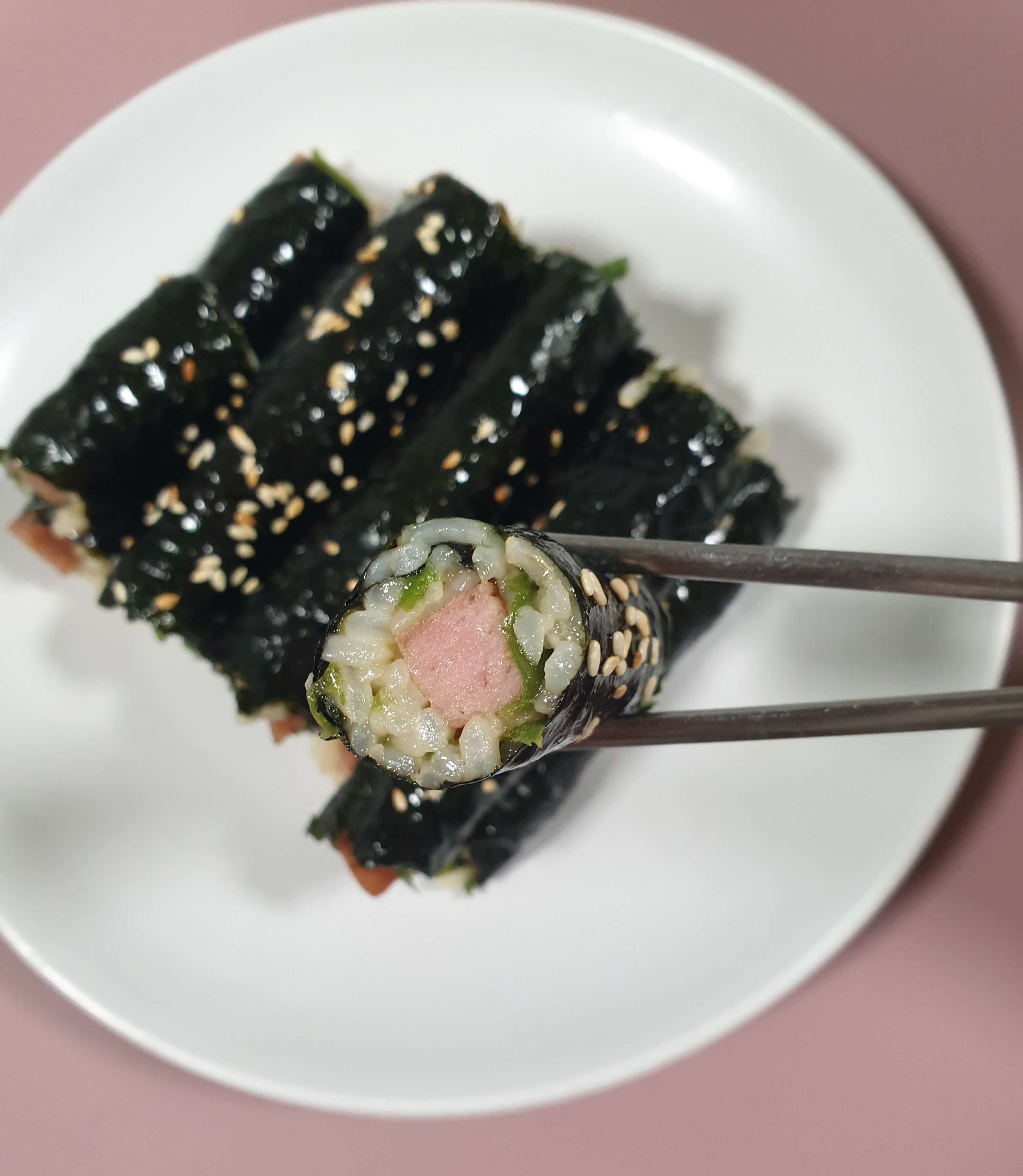  스팸 땡초 김밥 만들기 스팸 꼬마김밥 레시피