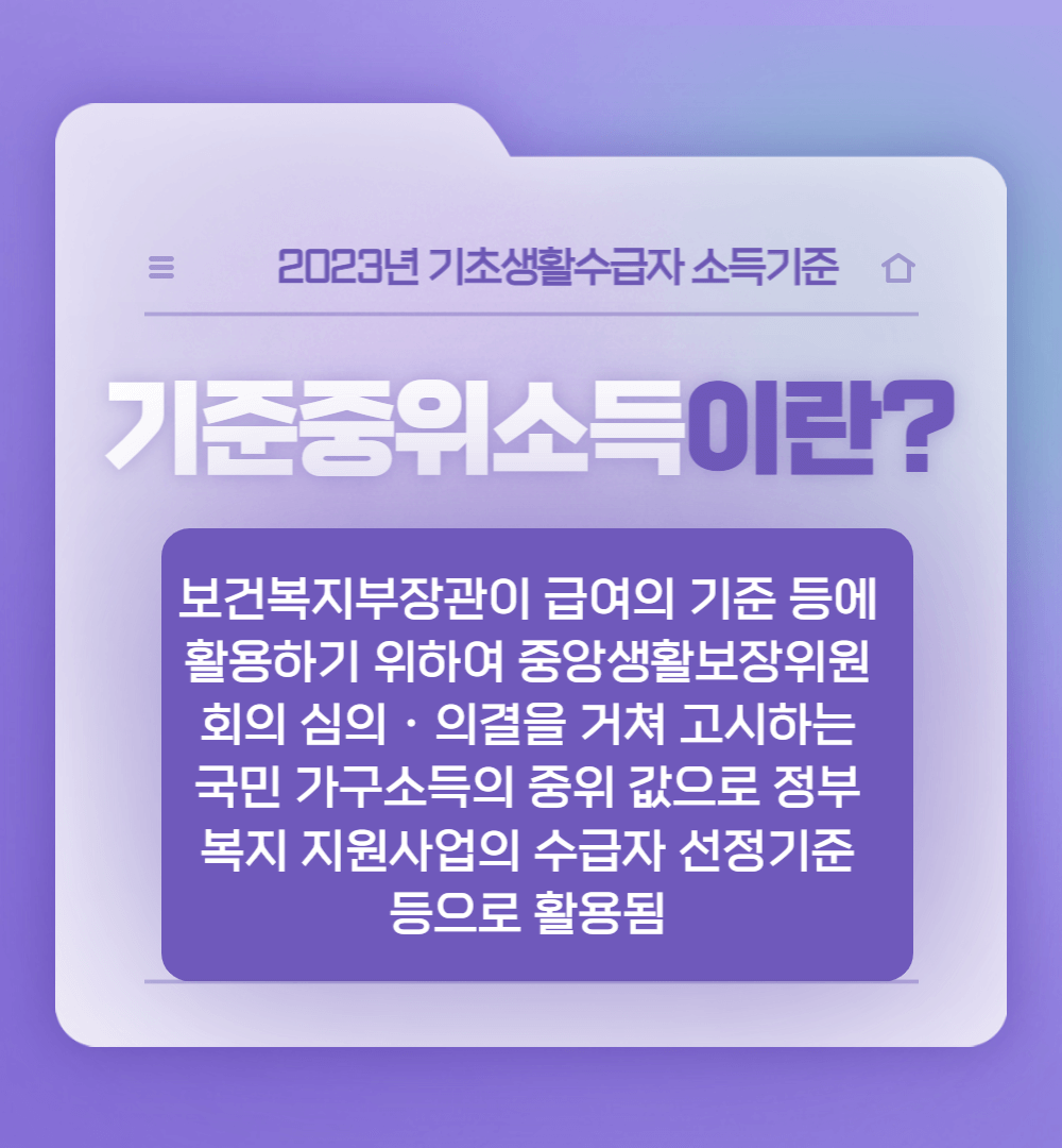 기준중위소득설명