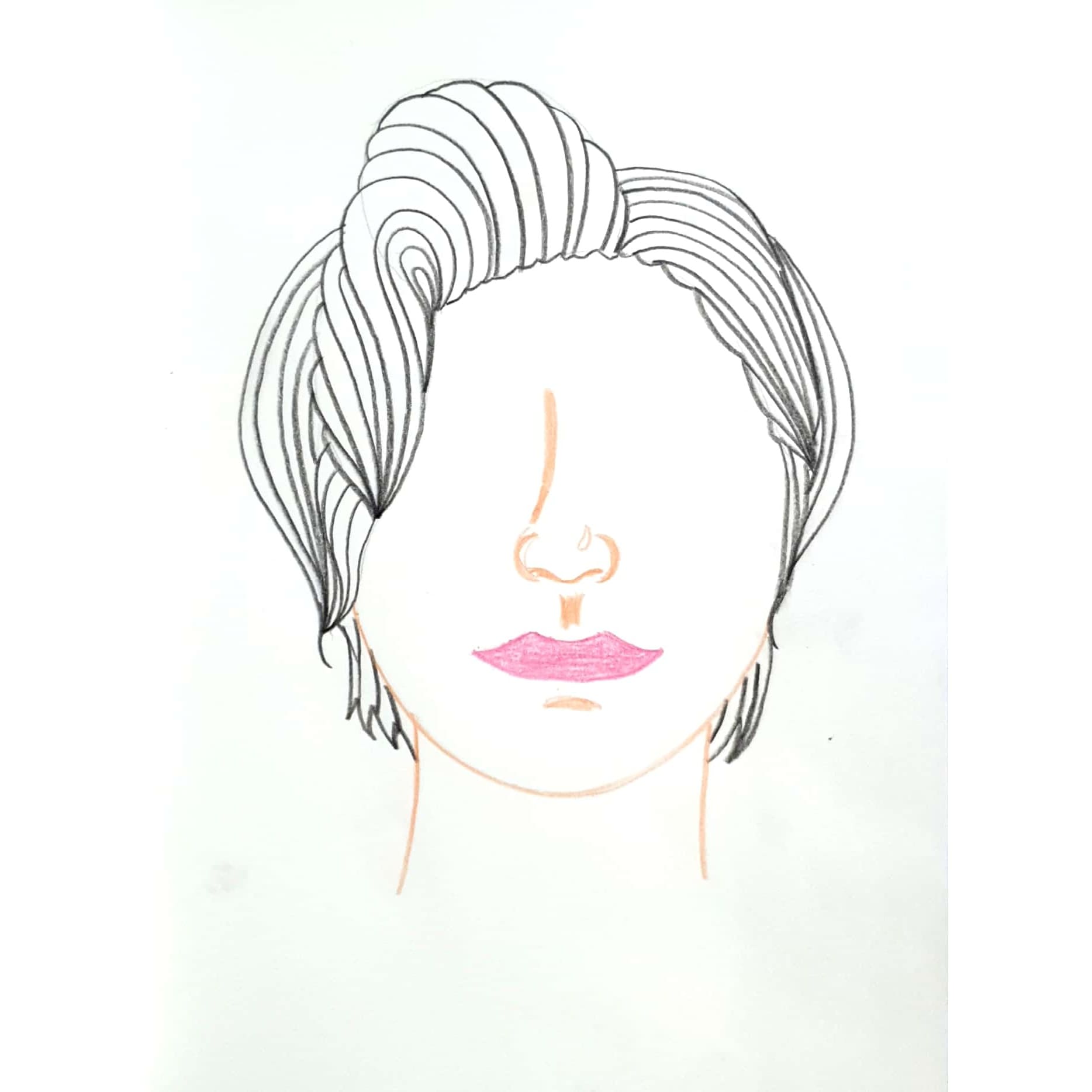  Self 셀프 / 일러스트레이션 그림 드로잉 / 인물화 그리기