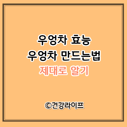 우엉차 효능과 우엉차 만드는법