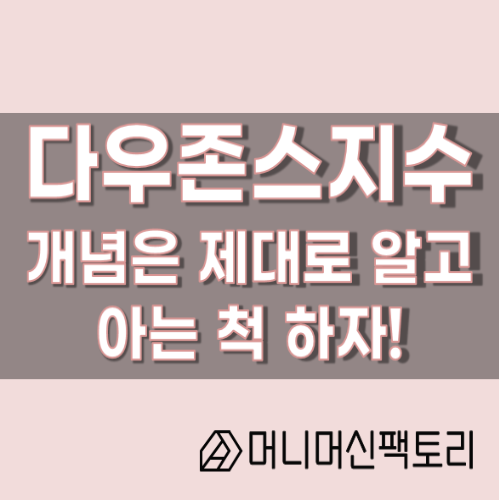  다우지수, 개념은 제대로 알고 아는 척 하자!