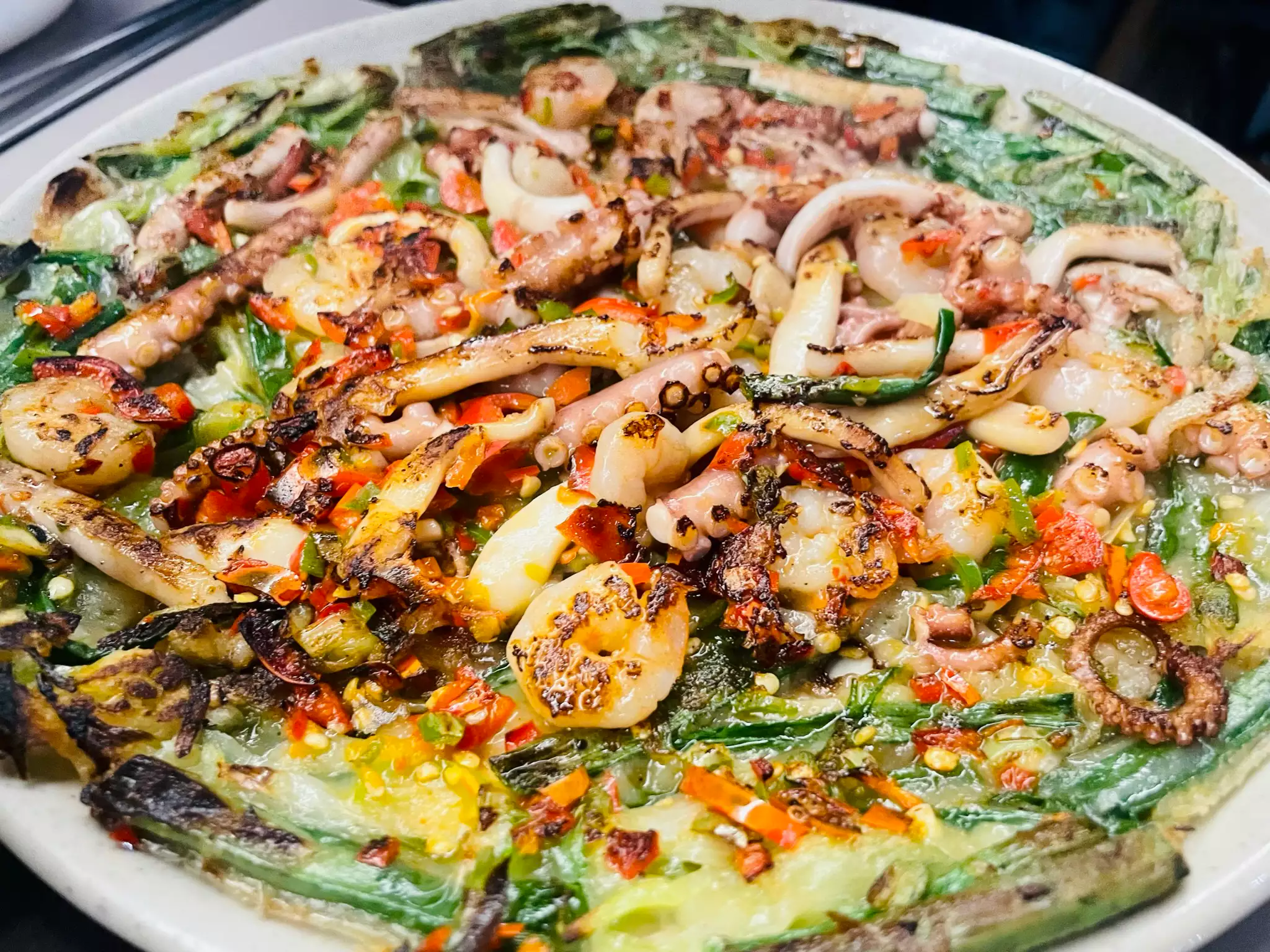 시청 조조칼국수 낙지 해물파전