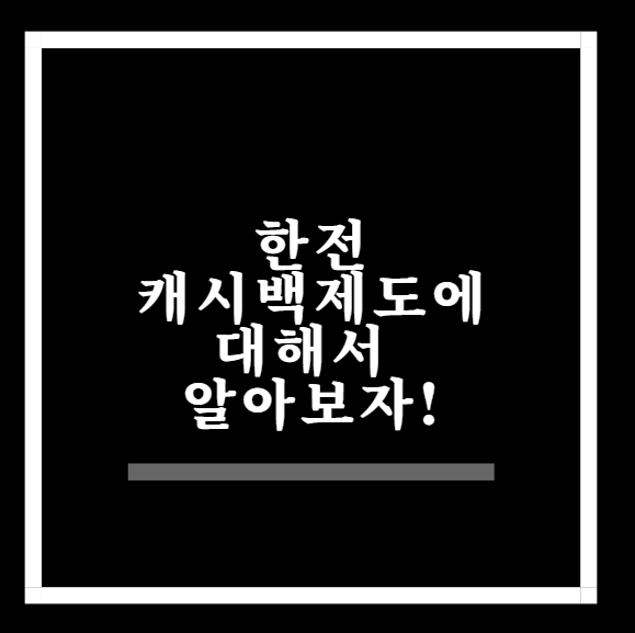  현금으로 돌려받는 전기 사용량 캐시백 제도, 지금 신청하세요!