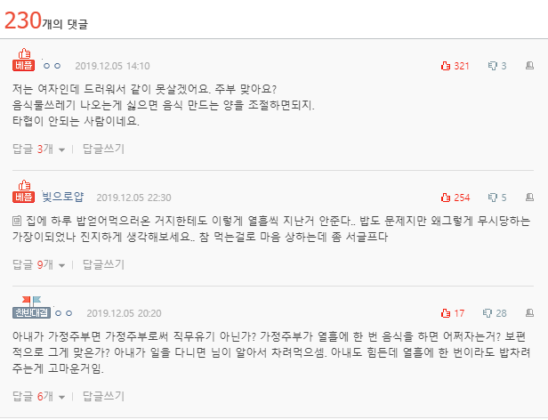  자기에게 다 맞추라는 아내 썰....