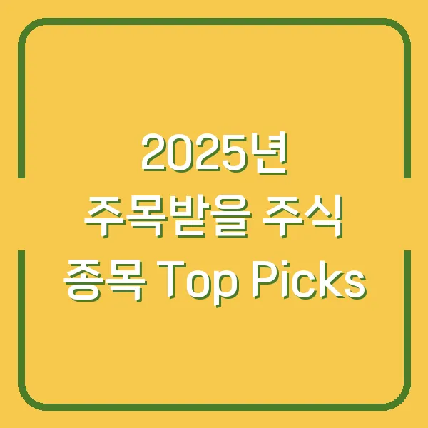 2025년 주목받을 주식 종목 Top Picks