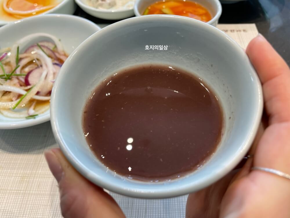서울 강남 미쉐린 소갈비 맛집 삼원가든 - 후식 팥물