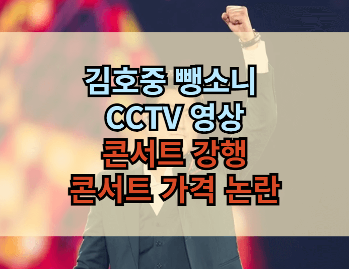 김호중 뺑소니 CCTV 영상 콘서트 강행 콘서트 가격 논란