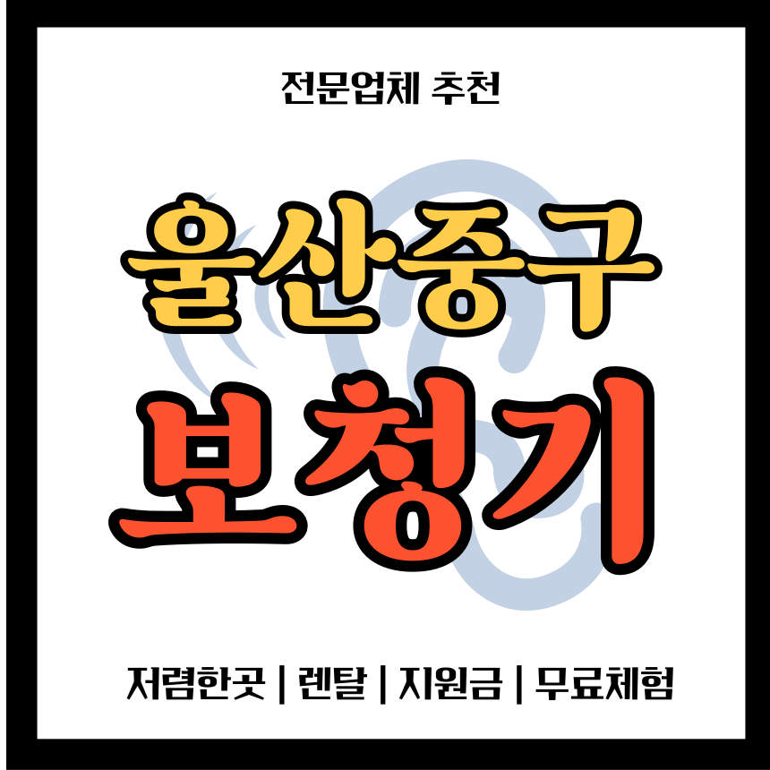 울산 중구 보청기 전문 업체 추천