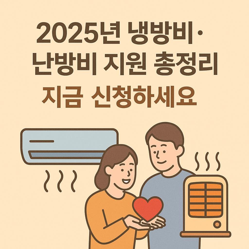 2025년 저소득층 냉방비·난방비 지원 제도