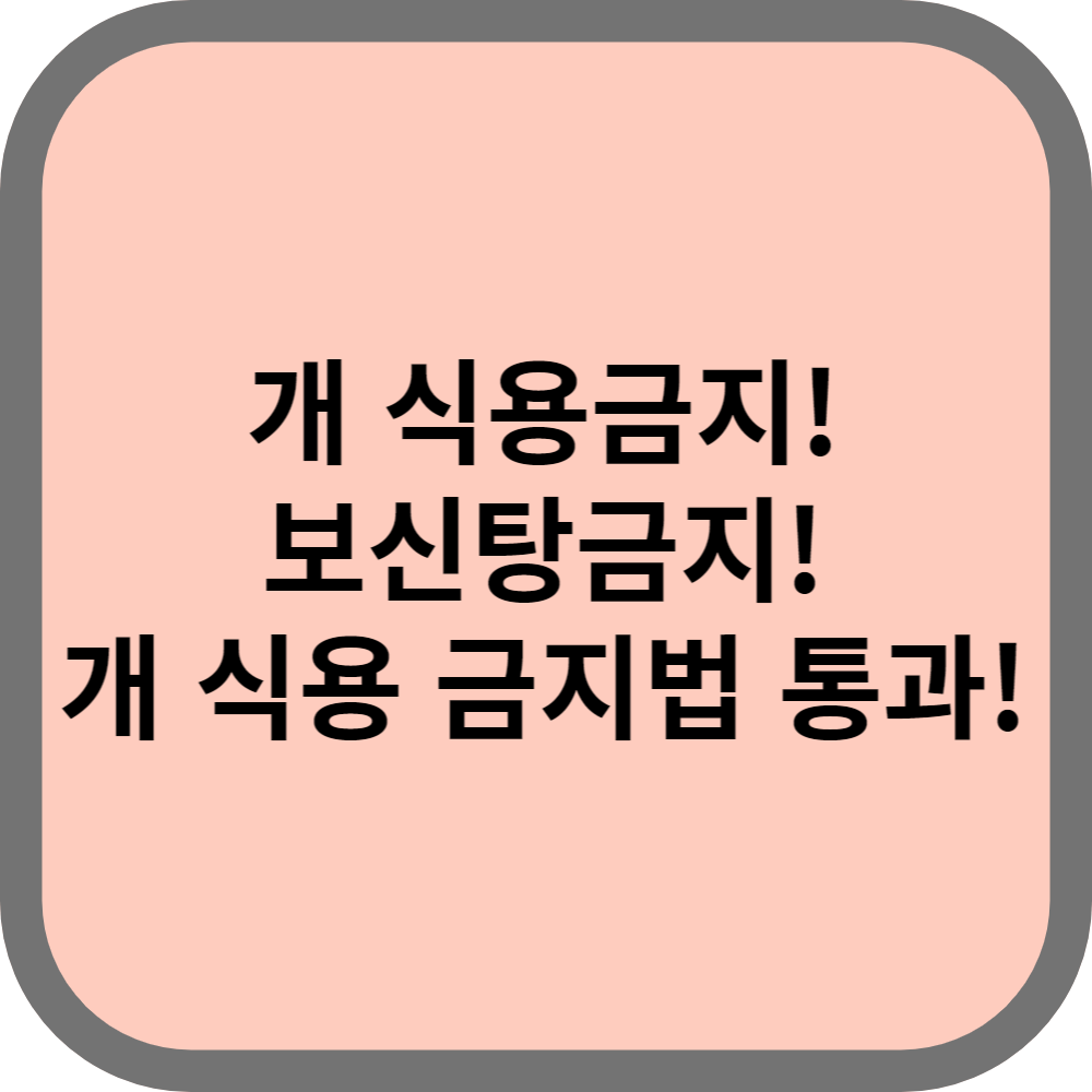 개식용금지법