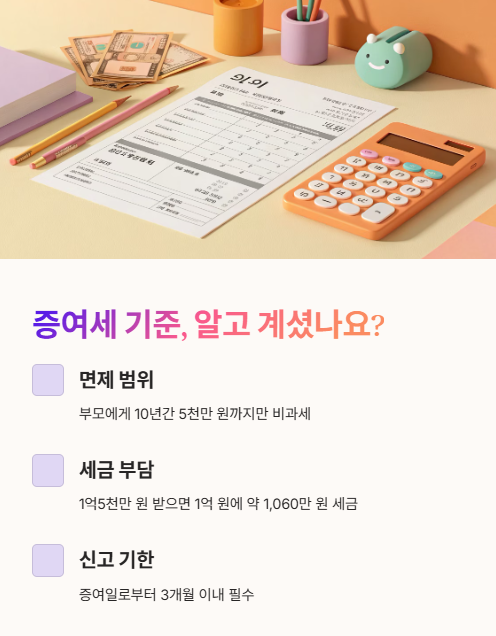 증여세 기준 알고 계셨나요?