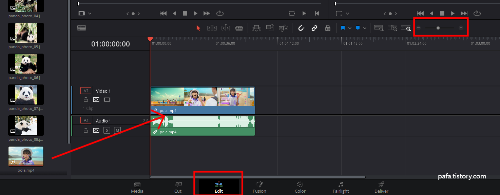 실제 작업할 소스 드래그
