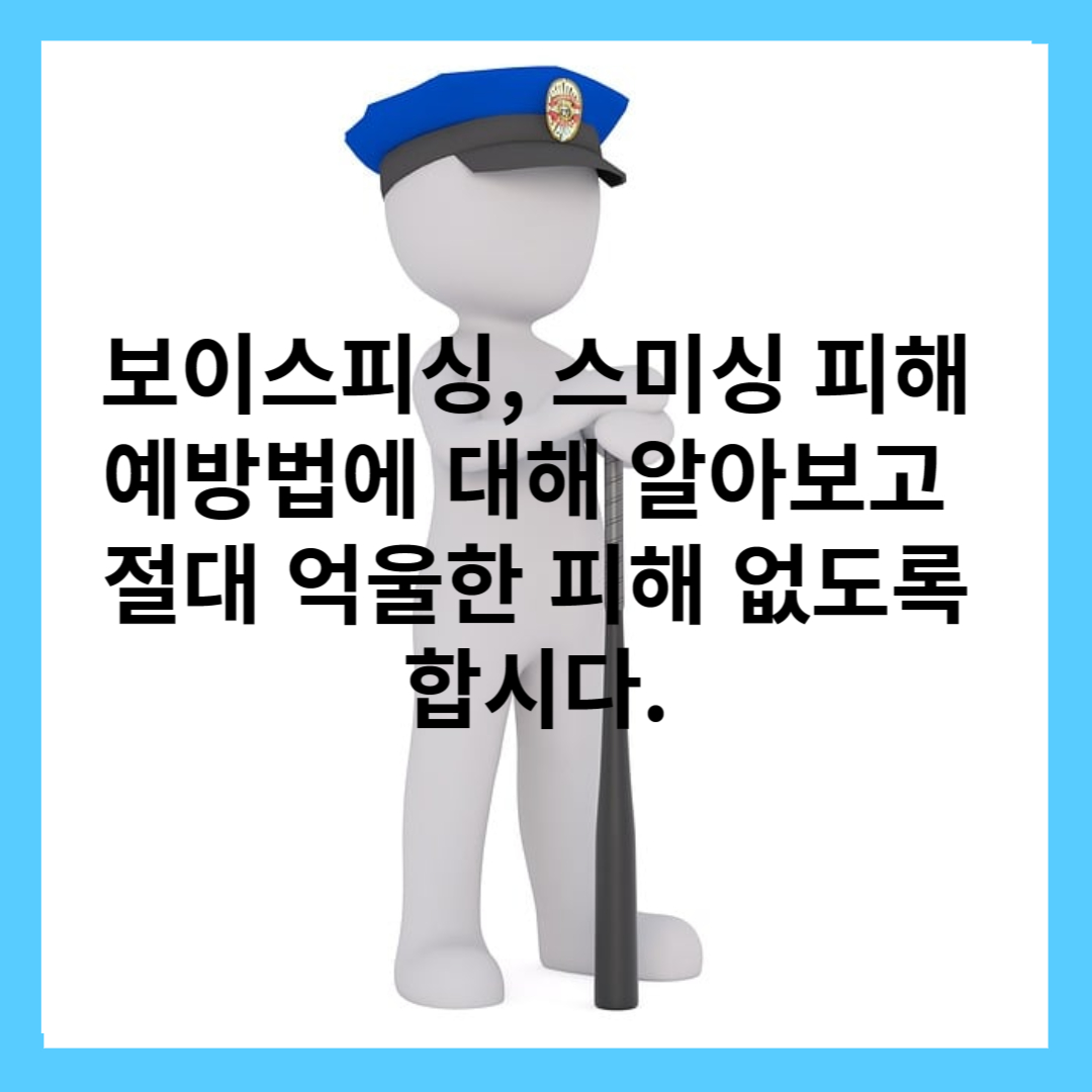  보이스피싱, 스미싱 문자 피해를 예방하는 최고의 방법을 알아봅니다.