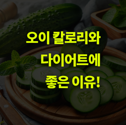 오이 칼로리는? 다이어트에 좋은 이유 알아보기.