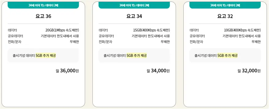 KT닷컴에서만 만날 수 있는 요고 요금제 안내