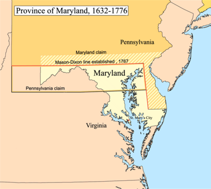 메릴랜드 vs 펜실베니아 경계 분쟁