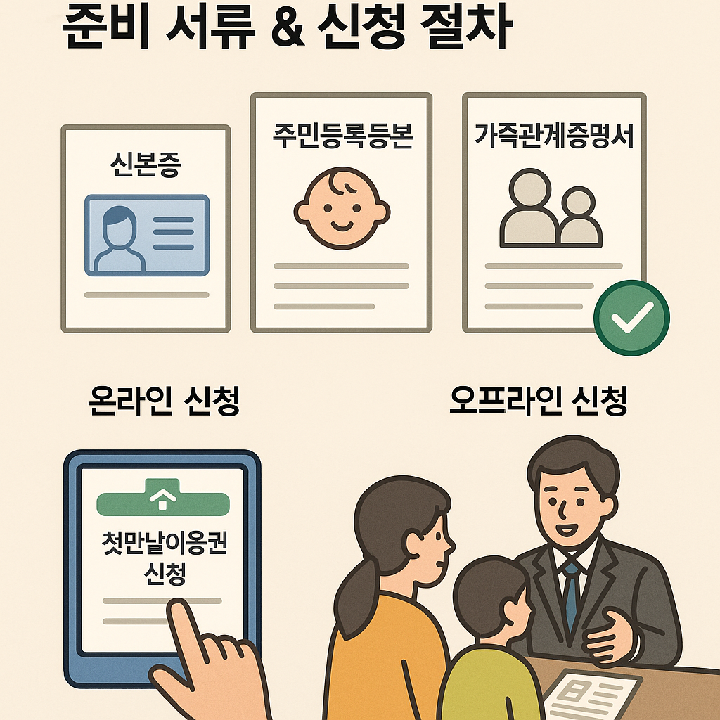 첫만남이용권 준비 서류 &amp; 신청 절차