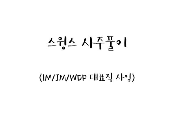  스윙스 사주풀이 (IM/JM/WDP 대표직 사임)