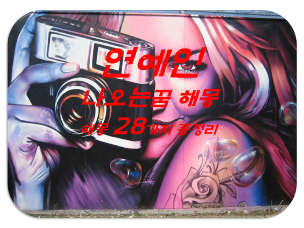  연예인꿈 해몽 28가지 총정리
