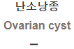 난소낭종 [Ovarian cyst]