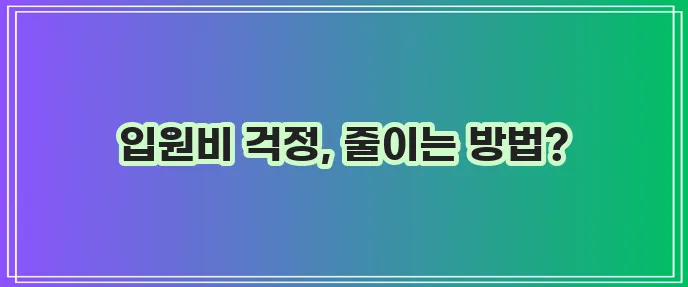 라이나생명 입원비보험 가입 안내