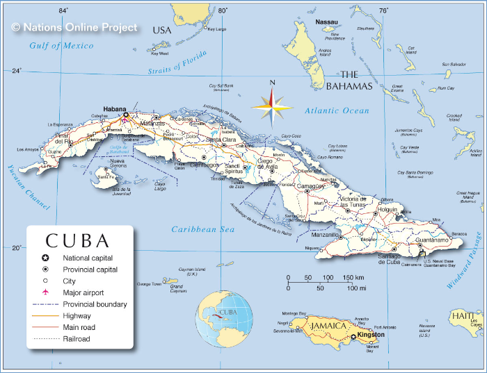 쿠바 지도