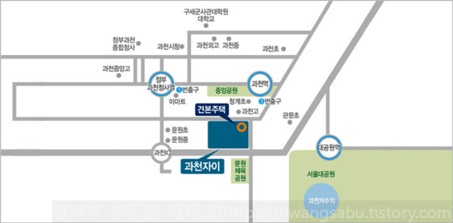 과천자이-모델하우스-위치도