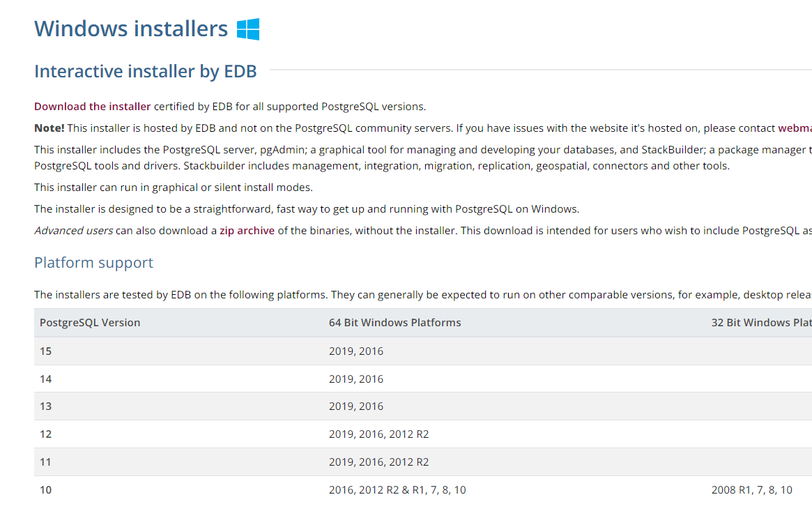 Download the installer 클릭하기
