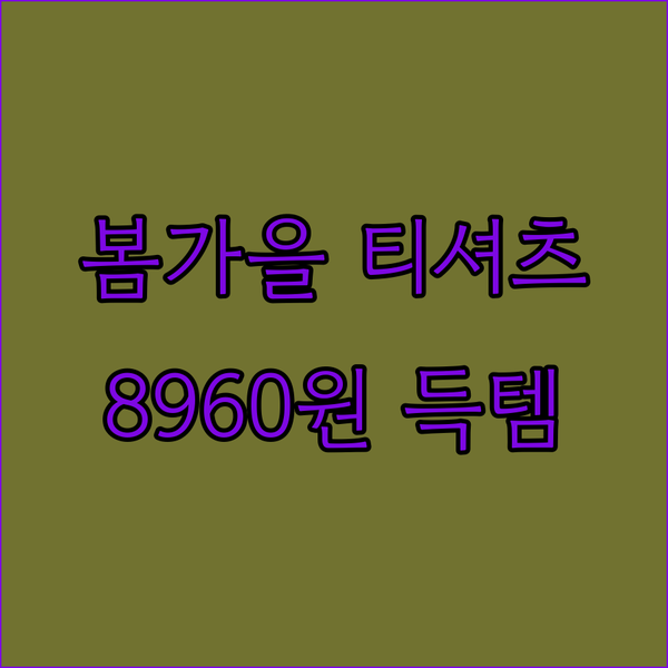 봄 가을 여성 티셔츠 추천! 스타일리