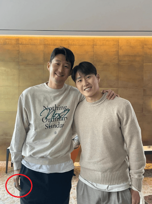 이강인이 런던으로 날아가 손흥민에게 화해를 청한 후의 사진(출처: 손흥민 인스타그램)