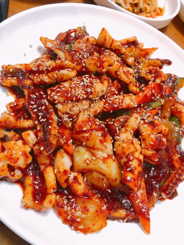 오징어+삼겹살 볶음 (1인)