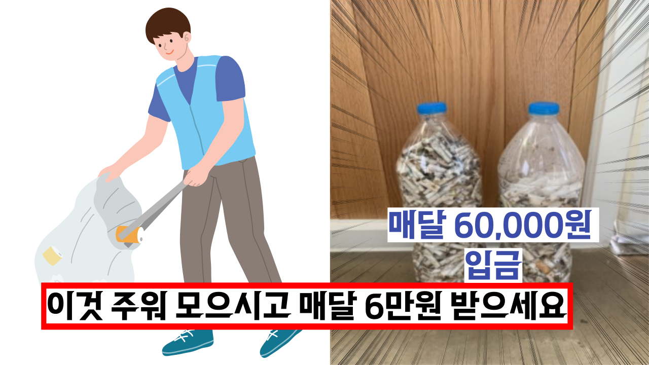  '누구나 할수 있는 부업' 주민센터에 이걸 가져가면 매달 6만원씩 줘요