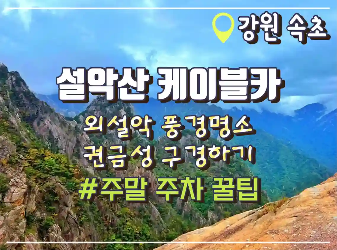  설악산 케이블카 예약 주말 주차 팁 가격 할인 권금성 구경하기