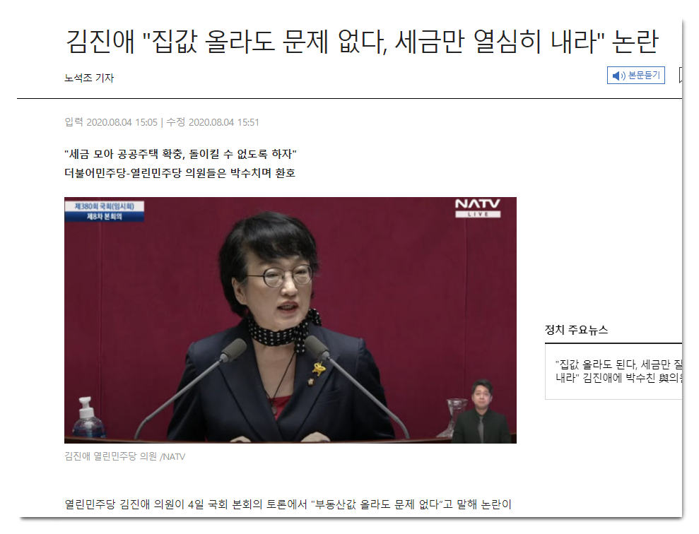  김진애 국회의원 논란
