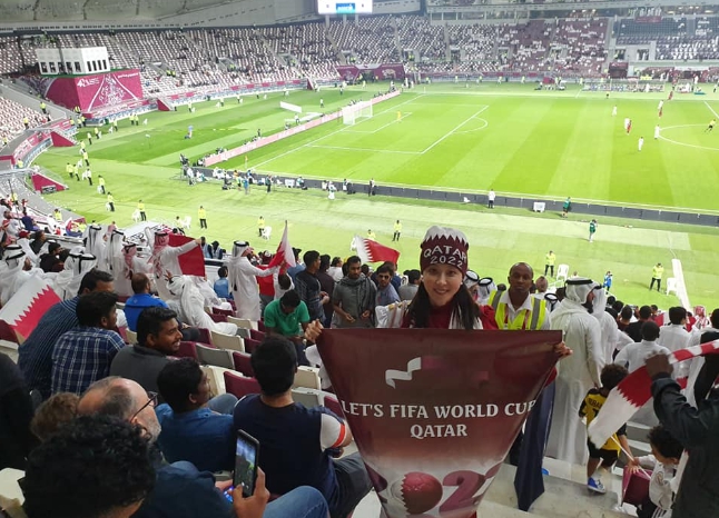 3년전 아시안컵 8강전에서 카타르 대표팀을 응원하는 이매리