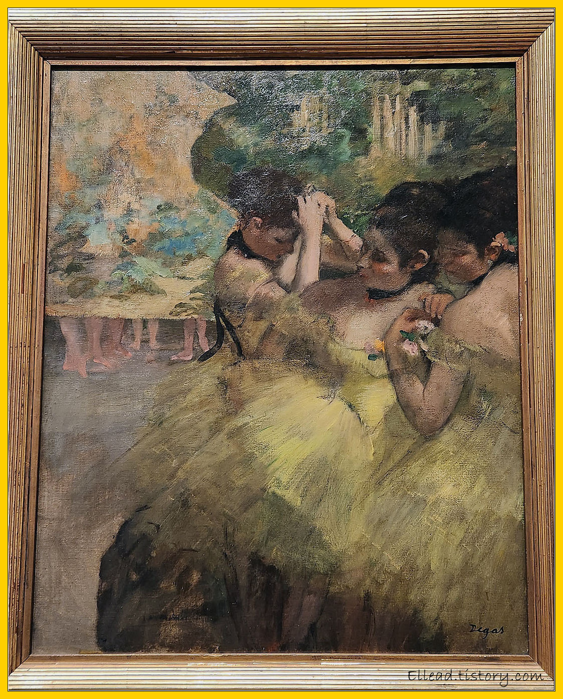 드가&#44; Yellow dancers (in the wings)&#44; 1874-76 시카고 미술관