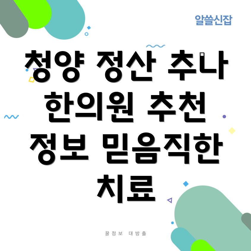 정산면 추나요법