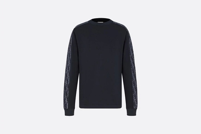  [DIOR] 디올 오블리크 밴드 오버사이즈 스웨트 셔츠 컴팩트 코튼 저지 맨투맨 티셔츠 113J648A0554 (2 COLOR)