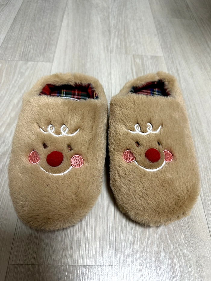 진저맨 슬리퍼 라이트브라운 키즈2
