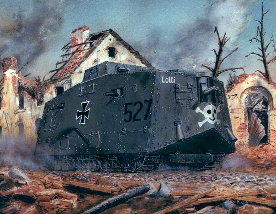 루덴도르프 공세 독일군 A7V 전차