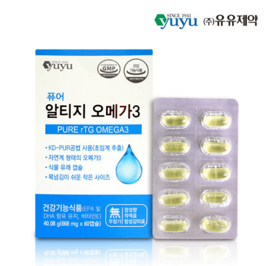 유유제약-알티지-오메가3-NORP-60캡슐-1개월분-공식-제품-사진