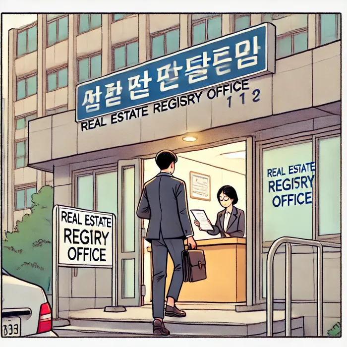 등기소에 들리는 한 남자
