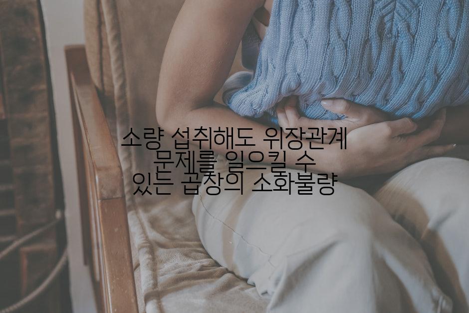 소량 섭취해도 위장관계 문제를 일으킬 수 있는 곱창의 소화불량