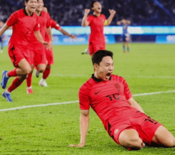 항저우 한국 일본 축구 하이라이트