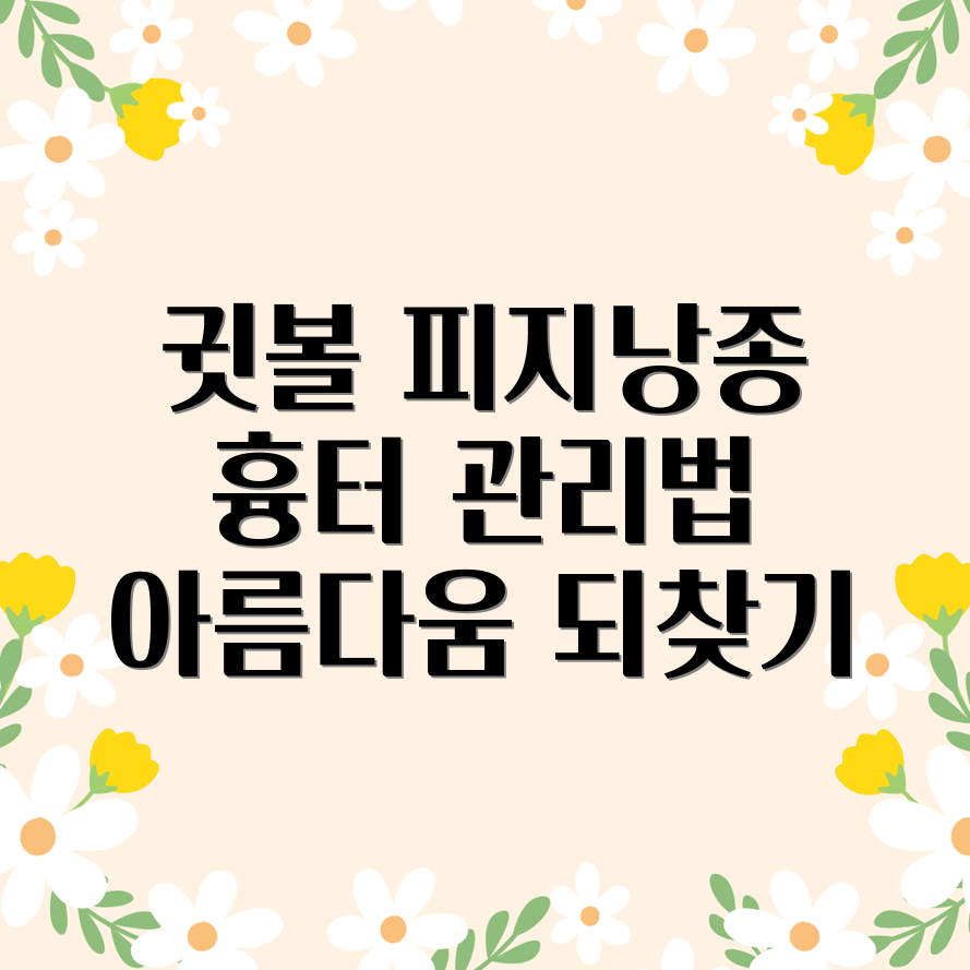 귓볼 피지낭종 흉터